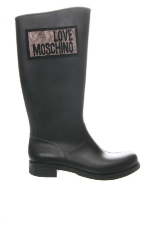 Гумени ботуши Love Moschino, Размер 38, Цвят Черен, Цена 150,14 лв.