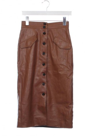 Skórzana spódnica H&M, Rozmiar S, Kolor Brązowy, Cena 53,00 zł