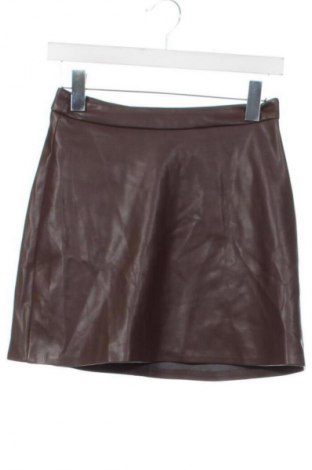 Kožená sukně  Sinsay, Velikost XS, Barva Hnědá, Cena  242,00 Kč