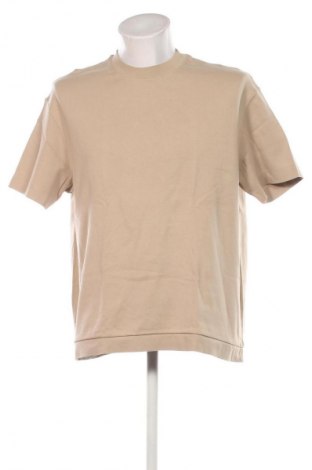Męski T-shirt Bershka, Rozmiar L, Kolor Beżowy, Cena 44,94 zł