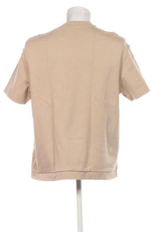 Męski T-shirt Bershka, Rozmiar L, Kolor Beżowy, Cena 44,94 zł