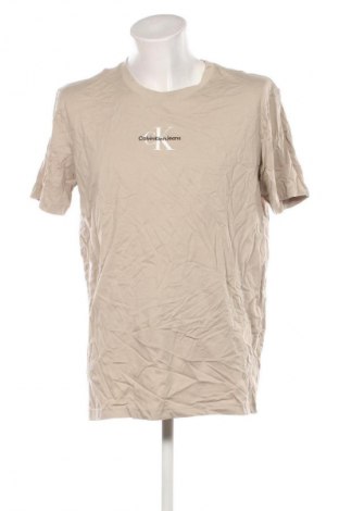 Męski T-shirt Calvin Klein Jeans, Rozmiar XXL, Kolor Beżowy, Cena 252,99 zł