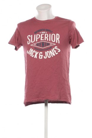 Męski T-shirt Jack & Jones, Rozmiar L, Kolor Różowy, Cena 59,99 zł