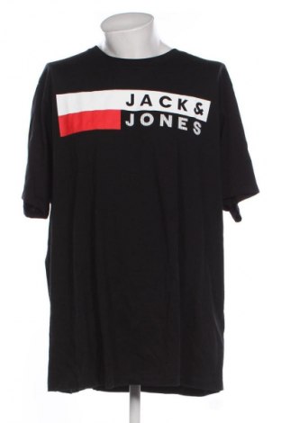 Męski T-shirt Jack & Jones, Rozmiar 4XL, Kolor Czarny, Cena 137,99 zł