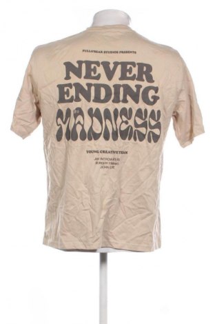 Ανδρικό t-shirt Pull&Bear, Μέγεθος S, Χρώμα  Μπέζ, Τιμή 12,99 €