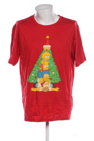 Męski T-shirt The Simpsons, Rozmiar XL, Kolor Czerwony, Cena 62,99 zł