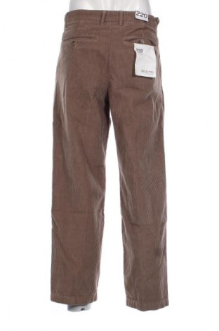 Pantaloni raiați de bărbați Selected Homme, Mărime M, Culoare Maro, Preț 367,99 Lei