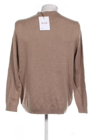 Herrenpullover Only & Sons, Größe XXL, Farbe Beige, Preis € 38,99