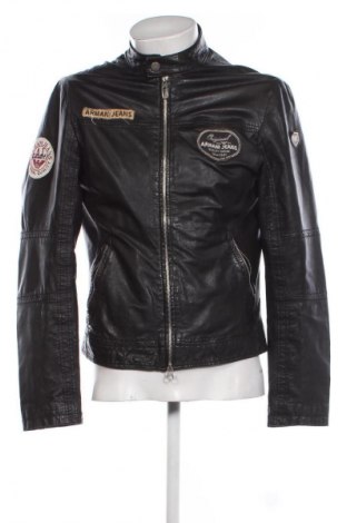 Męska skórzana kurtka Armani Jeans, Rozmiar L, Kolor Czarny, Cena 1 420,18 zł
