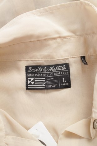 Γυναικείο πουκάμισο Saints & Mortals, Μέγεθος L, Χρώμα  Μπέζ, Τιμή 18,56 €