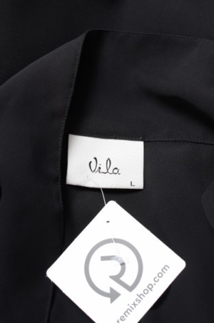 Γυναικείο πουκάμισο Vila, Μέγεθος L, Χρώμα Μαύρο, Τιμή 17,32 €