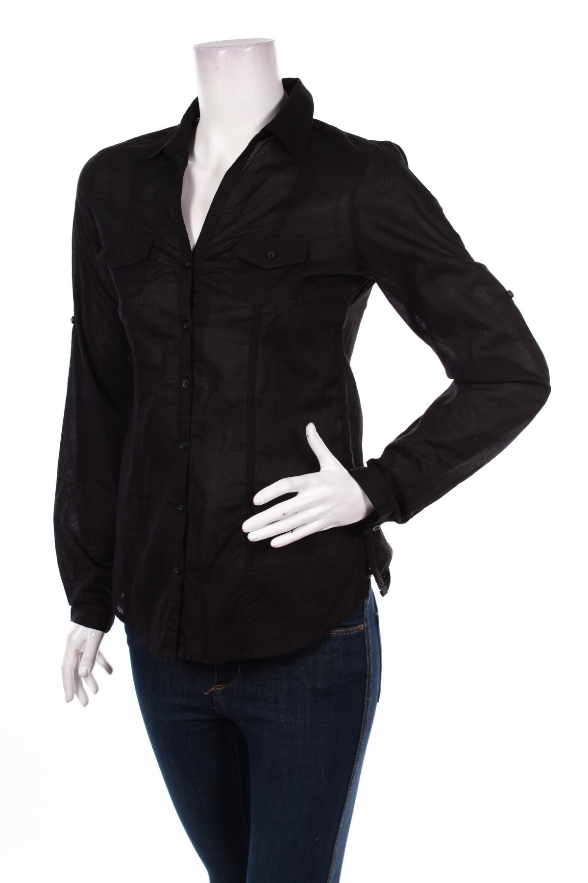 Γυναικείο πουκάμισο Amisu, Μέγεθος S, Χρώμα Μαύρο, Τιμή 19,79 €