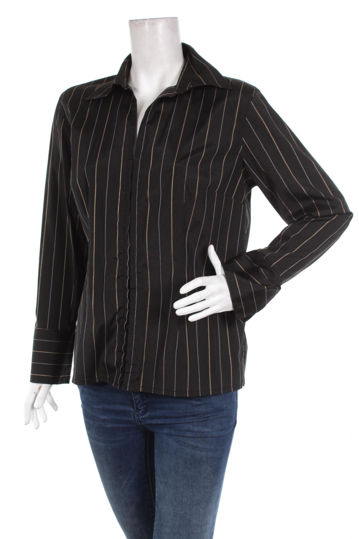 Γυναικείο πουκάμισο, Μέγεθος L, Χρώμα Μαύρο, Τιμή 18,04 €