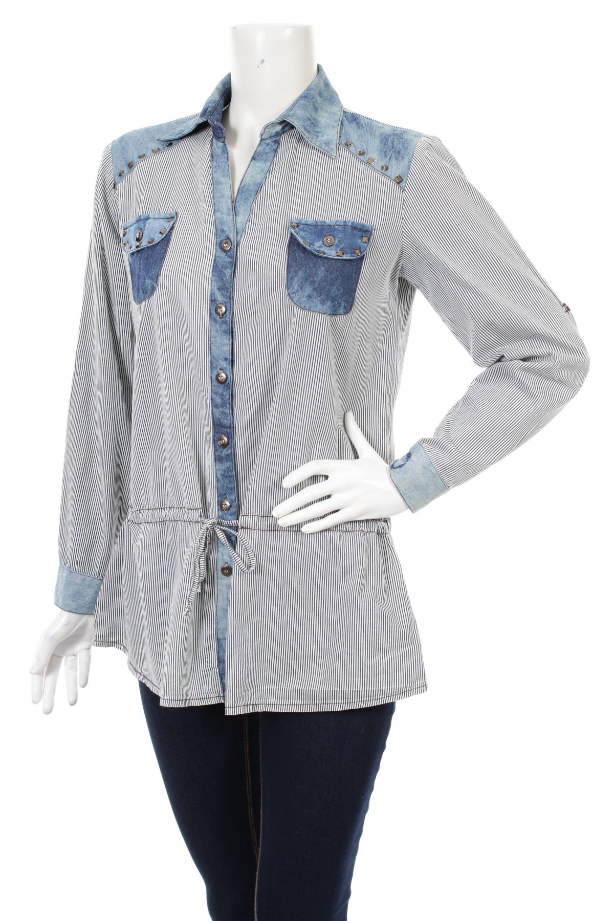 Γυναικείο πουκάμισο, Μέγεθος L, Χρώμα Μπλέ, Τιμή 19,59 €