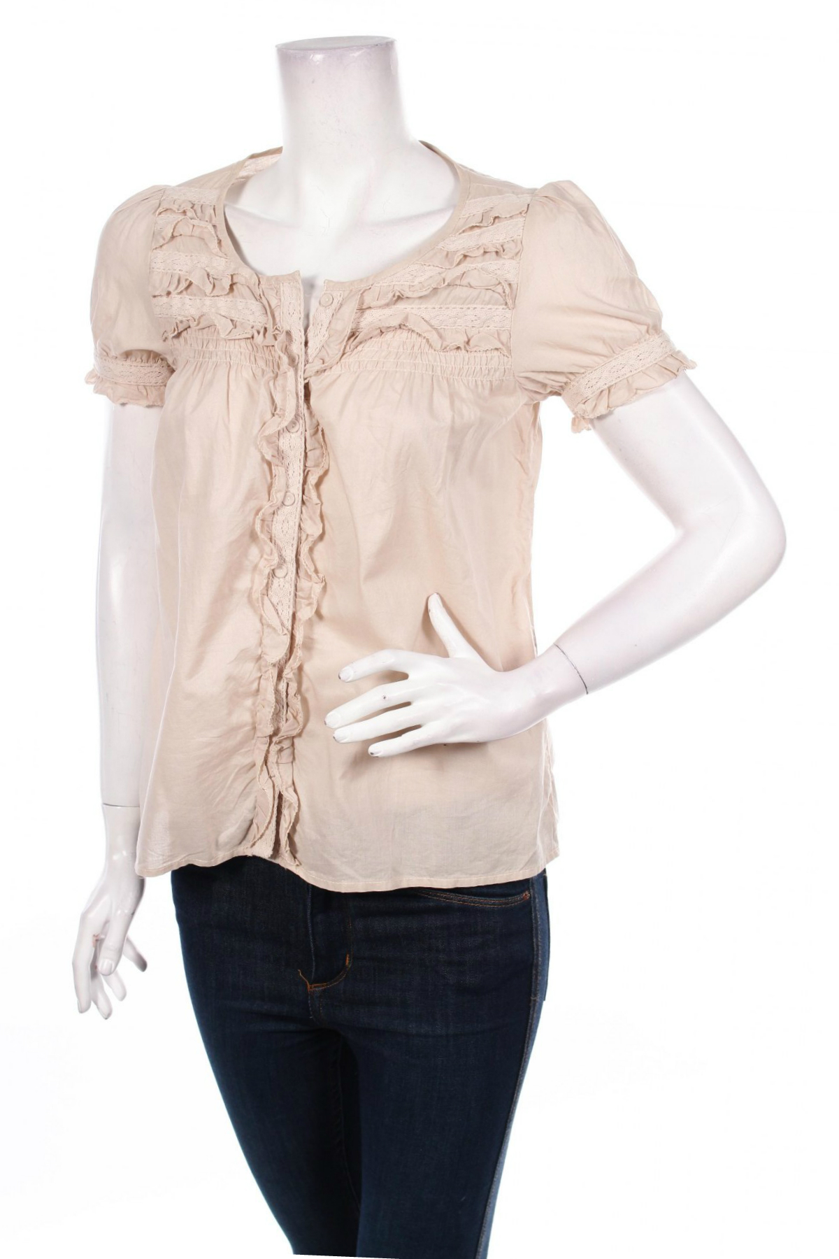 Γυναικείο πουκάμισο, Μέγεθος M, Χρώμα  Μπέζ, Τιμή 14,85 €
