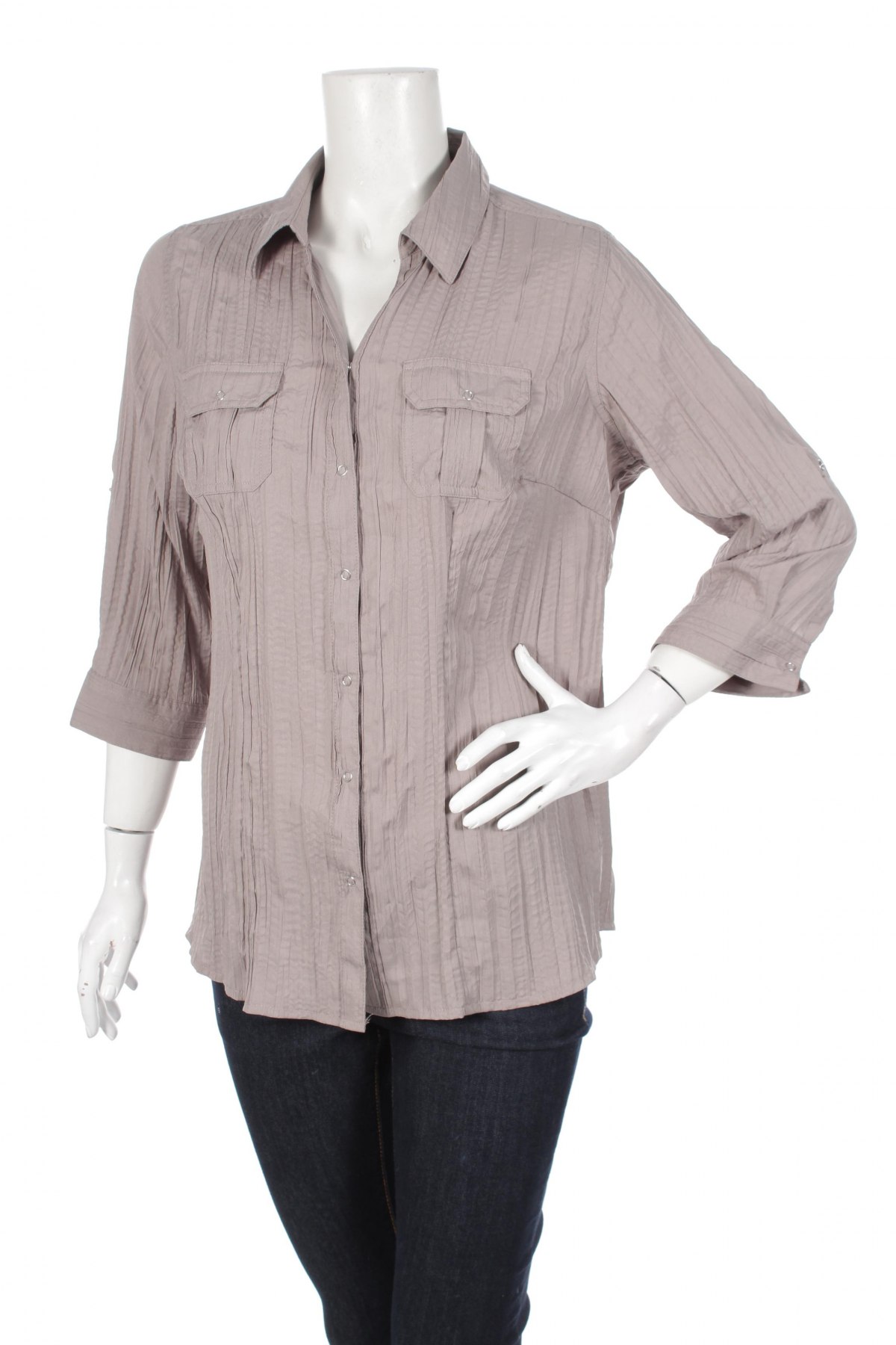 Γυναικείο πουκάμισο Canda, Μέγεθος L, Χρώμα Γκρί, Τιμή 16,70 €