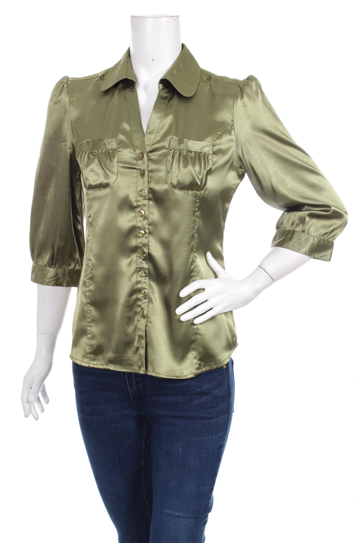 Γυναικείο πουκάμισο Feathers, Μέγεθος L, Χρώμα Πράσινο, Τιμή 13,61 €