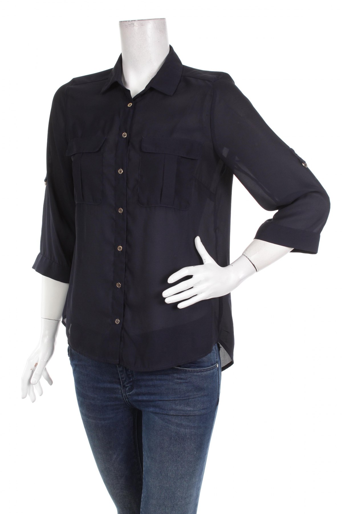 Γυναικείο πουκάμισο H&M, Μέγεθος L, Χρώμα Μπλέ, Τιμή 16,49 €