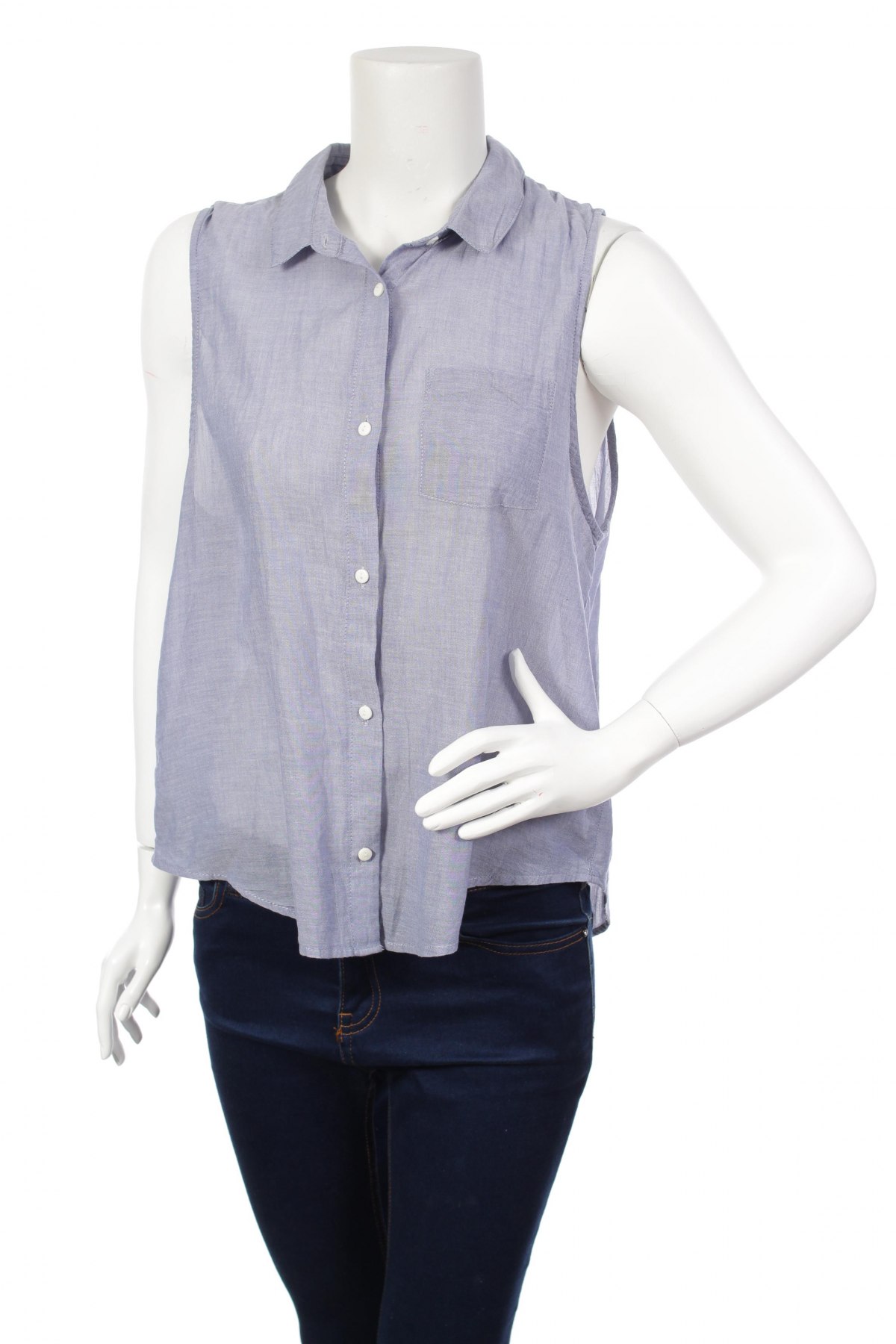 Γυναικείο πουκάμισο H&M Divided, Μέγεθος L, Χρώμα Μπλέ, Τιμή 15,41 €
