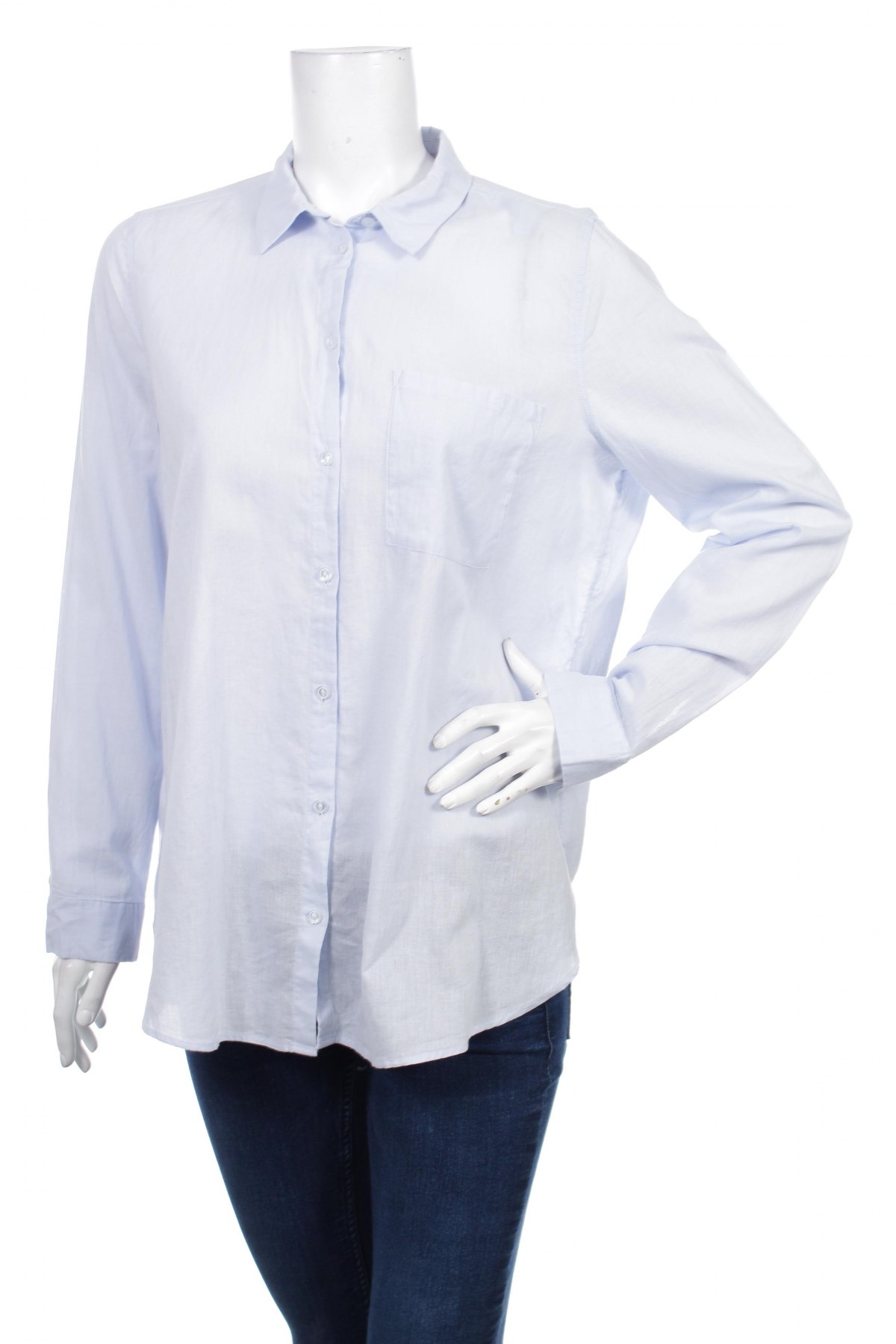 Γυναικείο πουκάμισο H&M Divided, Μέγεθος L, Χρώμα Μπλέ, Τιμή 18,56 €