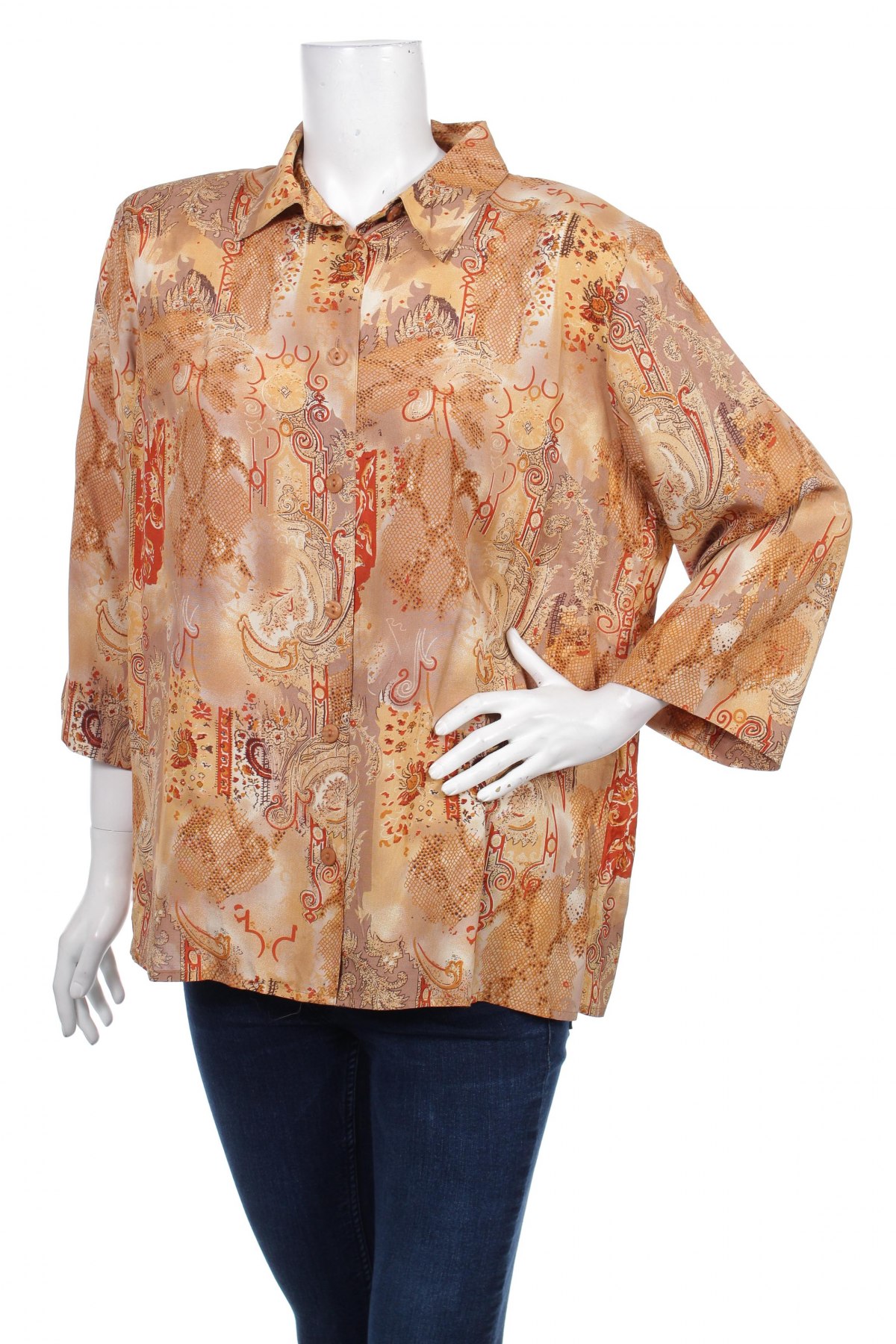 Γυναικείο πουκάμισο Kingfield, Μέγεθος XL, Χρώμα  Μπέζ, Τιμή 21,65 €