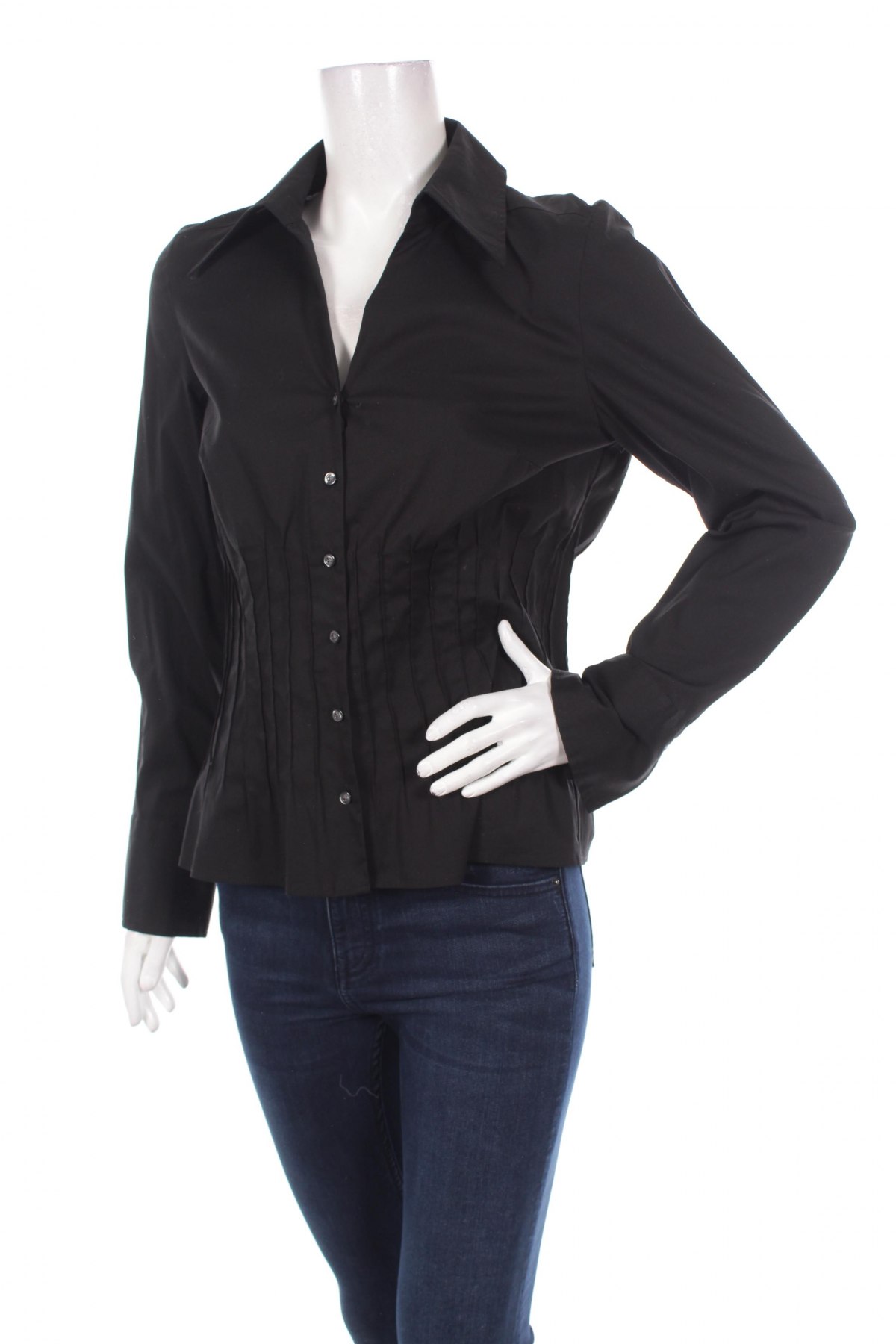Γυναικείο πουκάμισο Loft By Ann Taylor, Μέγεθος M, Χρώμα Μαύρο, Τιμή 25,36 €