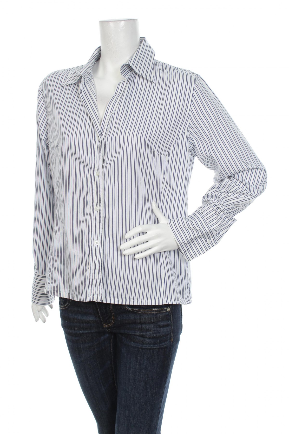 Γυναικείο πουκάμισο Marco Pecci, Μέγεθος L, Χρώμα Μπλέ, Τιμή 21,65 €