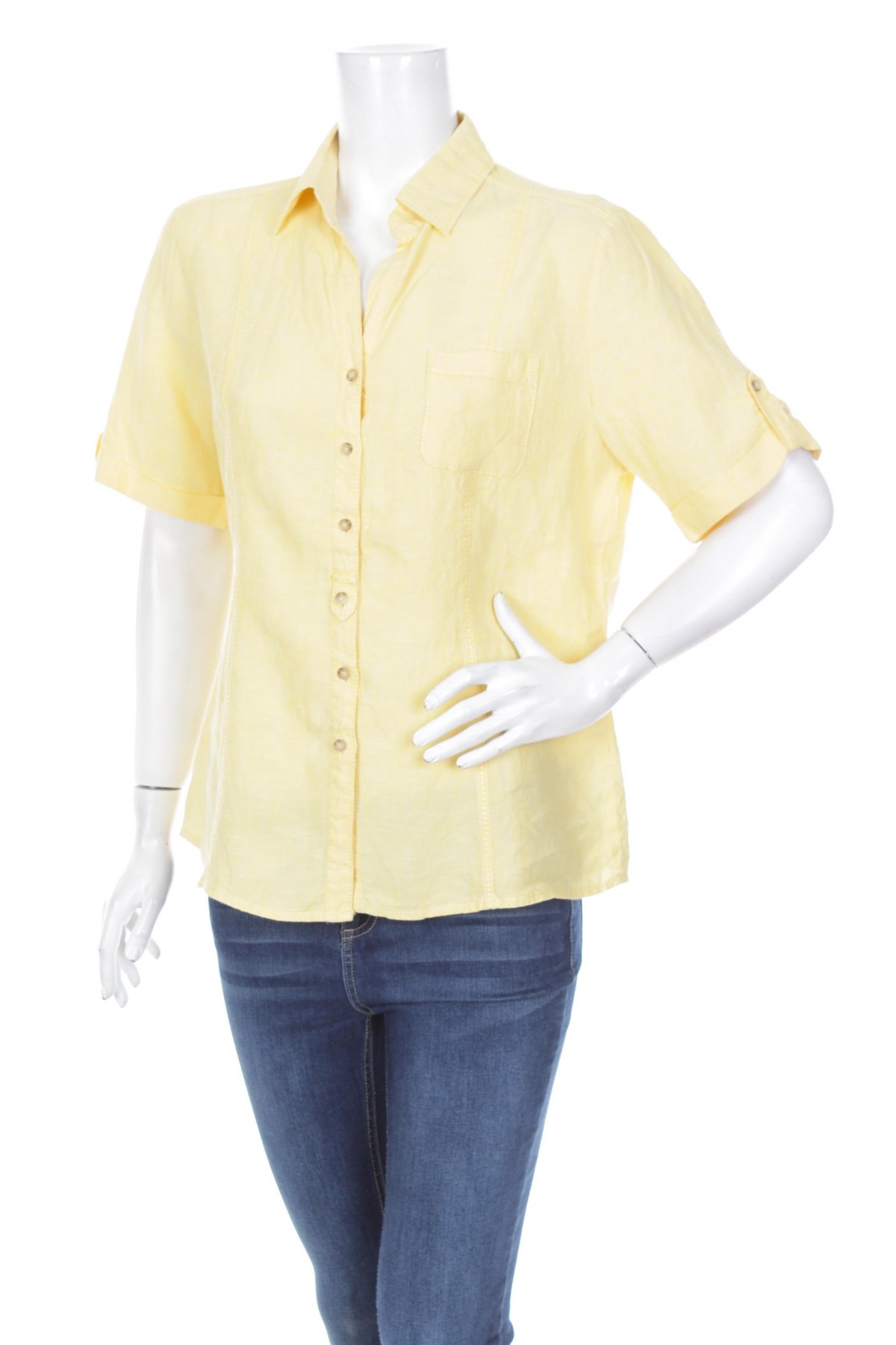 Γυναικείο πουκάμισο Public, Μέγεθος L, Χρώμα Κίτρινο, Τιμή 11,13 €