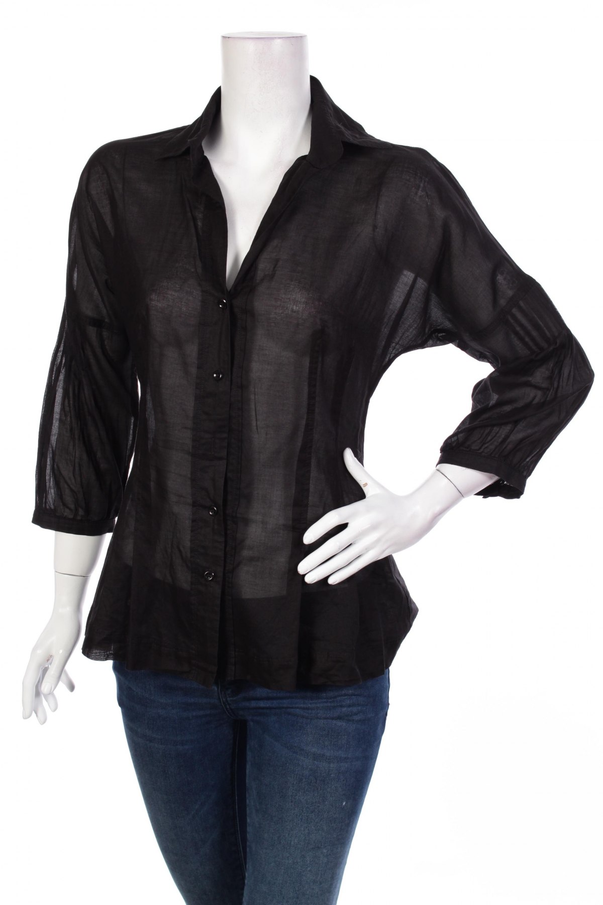 Γυναικείο πουκάμισο, Μέγεθος M, Χρώμα Μαύρο, Τιμή 16,70 €