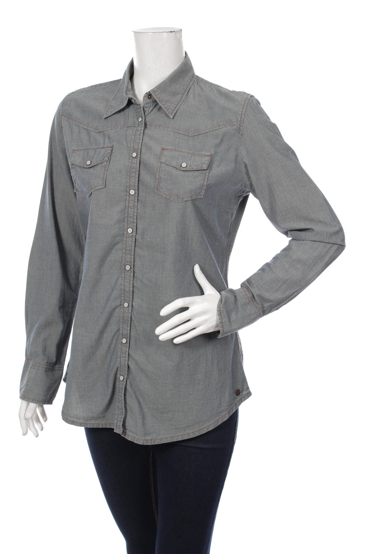 Γυναικείο πουκάμισο S.Oliver, Μέγεθος M, Χρώμα Μπλέ, Τιμή 21,65 €
