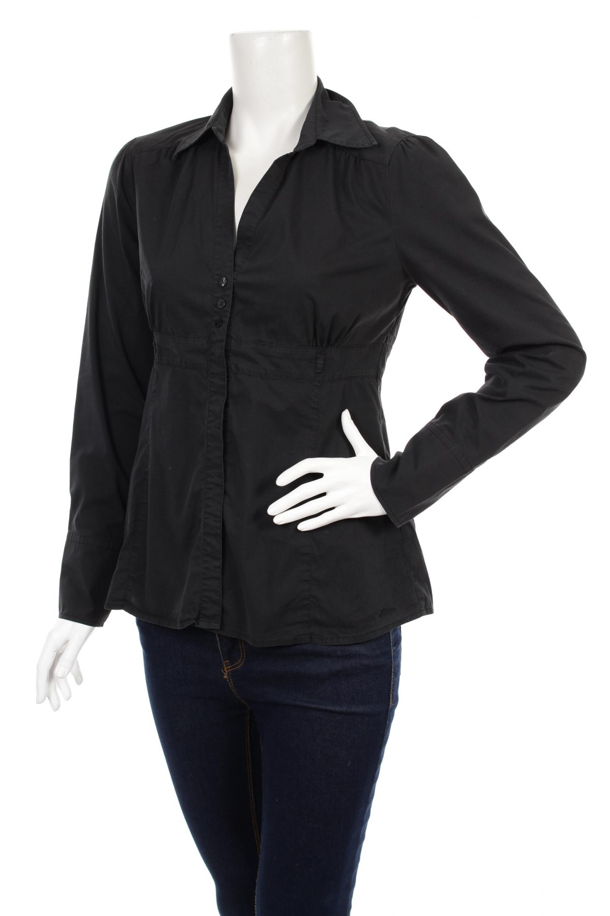 Γυναικείο πουκάμισο S.Oliver, Μέγεθος M, Χρώμα Μαύρο, Τιμή 16,49 €