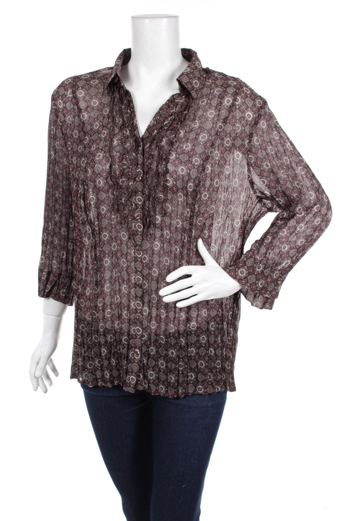 Γυναικείο πουκάμισο Samoon By Gerry Weber, Μέγεθος L, Χρώμα Καφέ, Τιμή 22,27 €