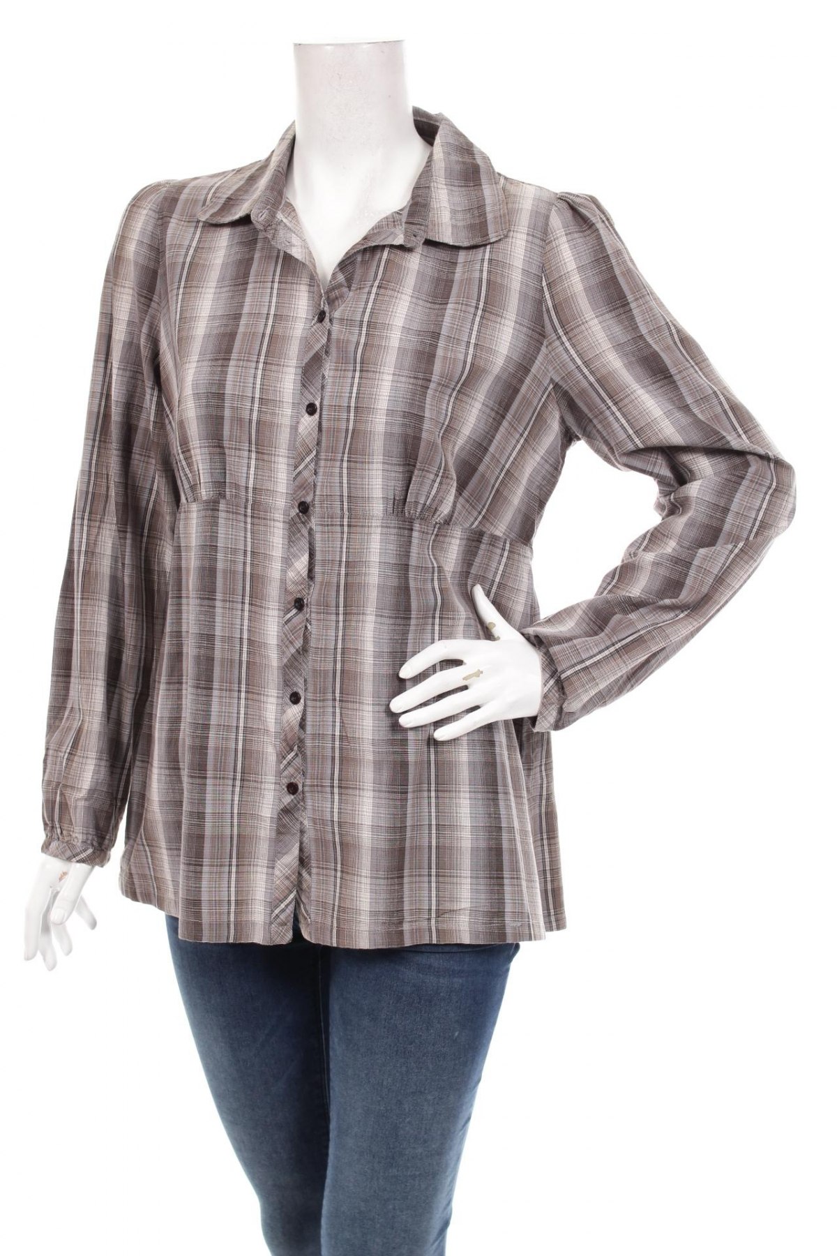 Γυναικείο πουκάμισο, Μέγεθος L, Χρώμα Γκρί, Τιμή 16,49 €