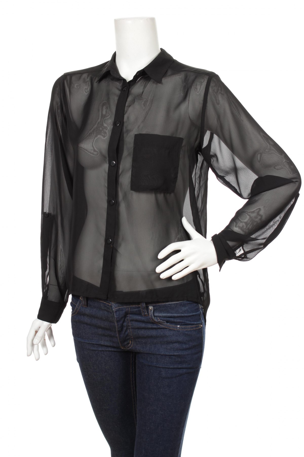 Γυναικείο πουκάμισο Supre, Μέγεθος S, Χρώμα Μαύρο, Τιμή 16,70 €