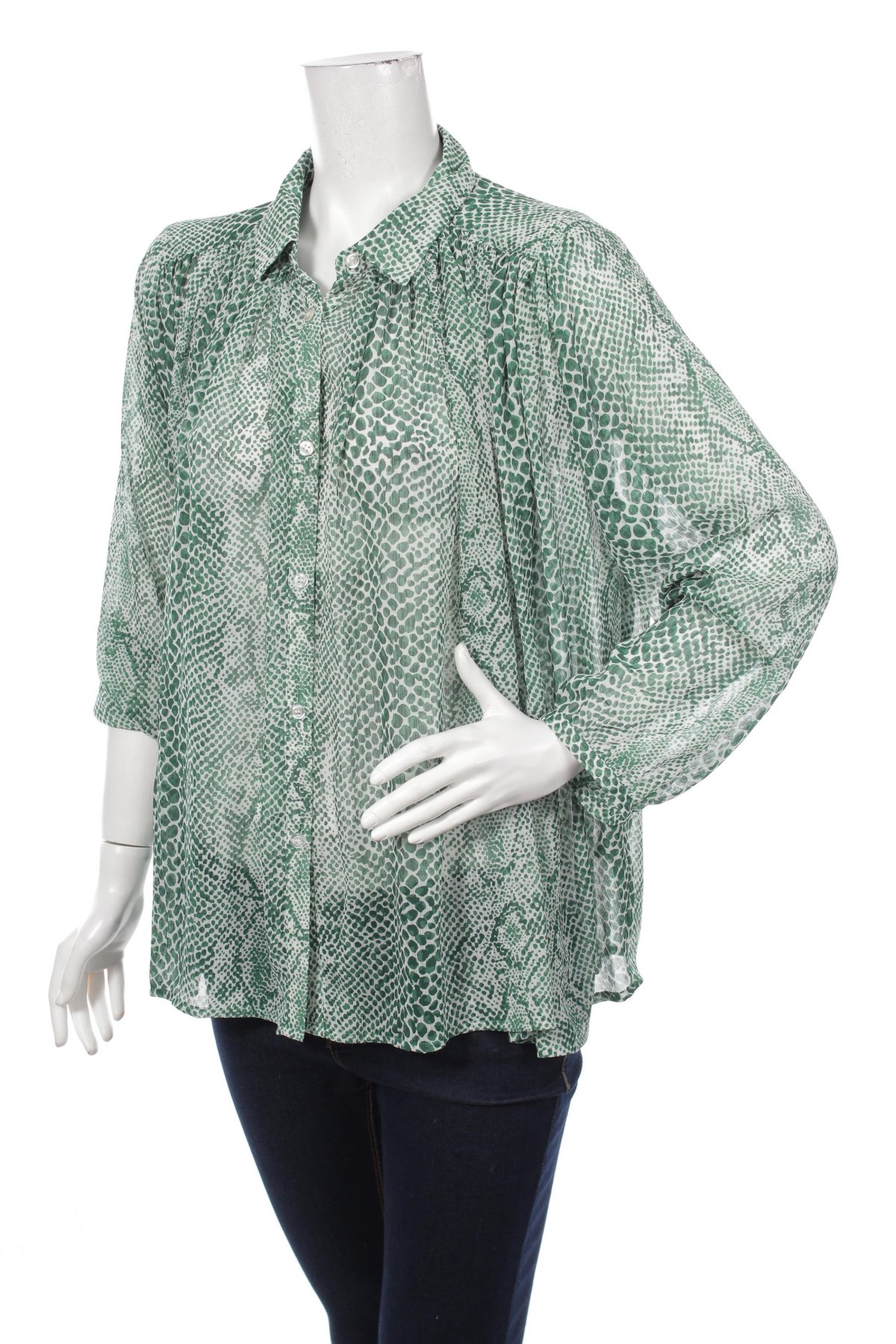 Γυναικείο πουκάμισο Tara, Μέγεθος L, Χρώμα Πράσινο, Τιμή 18,56 €