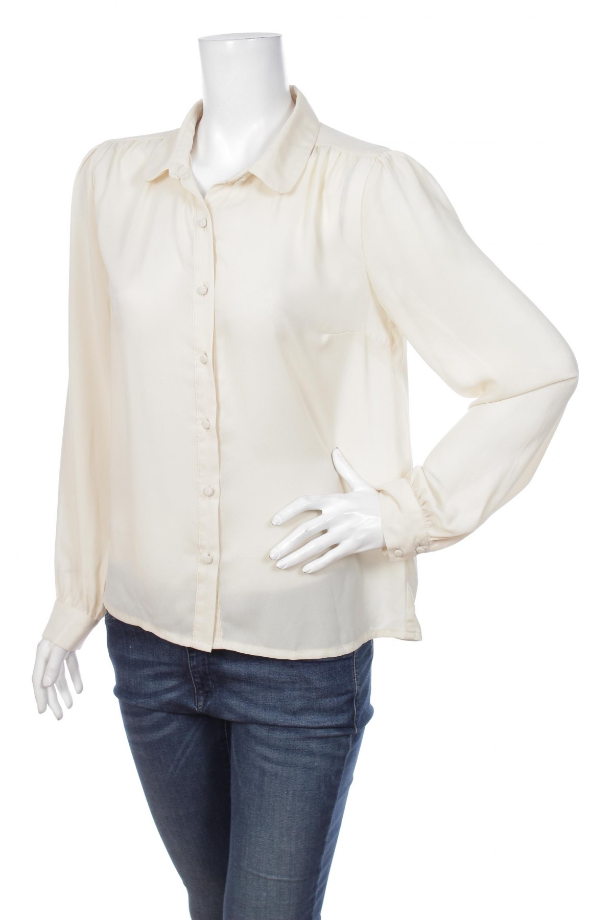 Γυναικείο πουκάμισο Vero Moda, Μέγεθος M, Χρώμα Εκρού, Τιμή 15,46 €