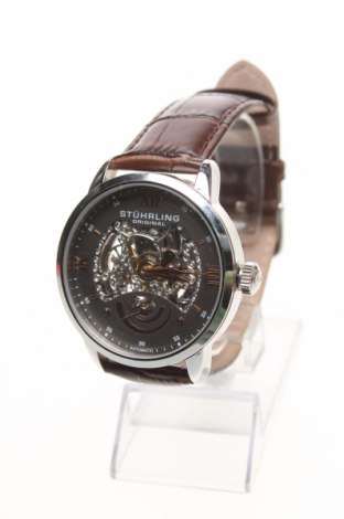 Часовник Stuhrling, Цвят Кафяв, Естествена кожа, метал, Цена 441,32 лв.
