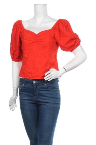 Bluză de femei H&M, Mărime M, Culoare Roșu, 55% in, 45% viscoză, Preț 86,21 Lei
