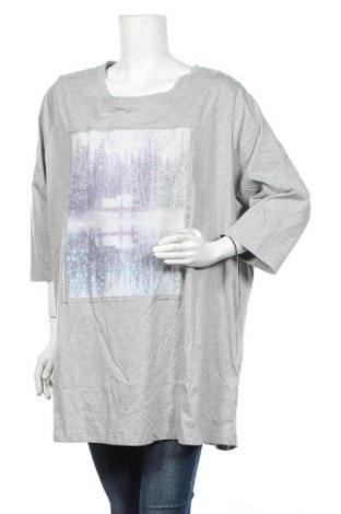 Дамска блуза Sheego, Размер 4XL, Цвят Сив, 88% памук, 12% полиестер, Цена 44,85 лв.