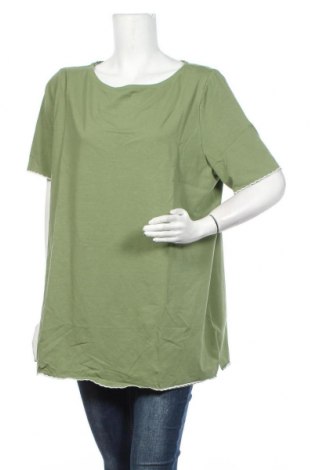 Дамска блуза Sheego, Размер XXL, Цвят Зелен, 95% памук, 5% еластан, Цена 44,85 лв.