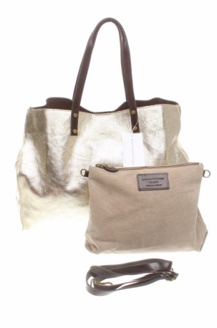 Дамска чанта Maison Heritage, Цвят Златист, Естествена кожа, Цена 402,35 лв.
