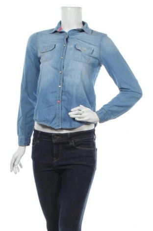 Γυναικείο πουκάμισο Giordano, Μέγεθος S, Χρώμα Μπλέ, Βαμβάκι, Τιμή 3,38 €