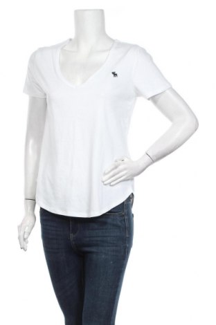 Damen T-Shirt Abercrombie & Fitch, Größe M, Farbe Weiß, Baumwolle, Preis 16,50 €