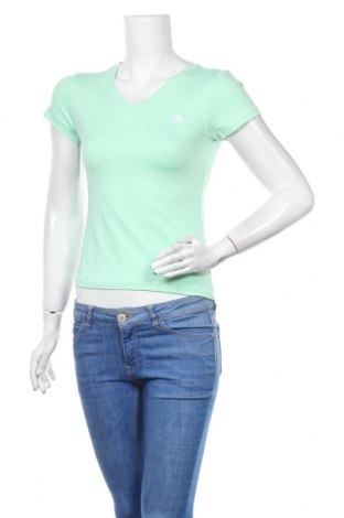 Damski T-shirt Adidas, Rozmiar S, Kolor Zielony, 93% poliamid, 7% elastyna, Cena 134,34 zł