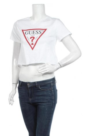 Damen T-Shirt Guess, Größe S, Farbe Weiß, Baumwolle, Preis 38,08 €