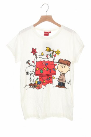 Damen T-Shirt Peanuts, Größe XS, Farbe Weiß, 60% Baumwolle, 40% Polyester, Preis 12,86 €
