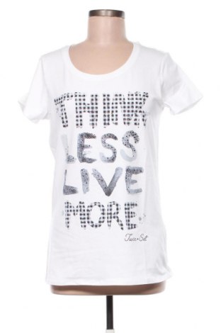 Damski T-shirt TWINSET, Rozmiar L, Kolor Biały, 95% bawełna, 5% elastyna, Cena 205,83 zł