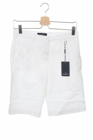 Дамски къс панталон Daniel Hechter, Размер XS, Цвят Бял, 98% памук, 2% еластан, Цена 12,90 лв.