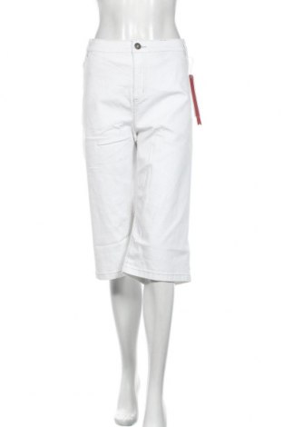 Pantaloni scurți de femei Sheego, Mărime 5XL, Culoare Alb, 98% bumbac, 2% elastan, Preț 221,45 Lei