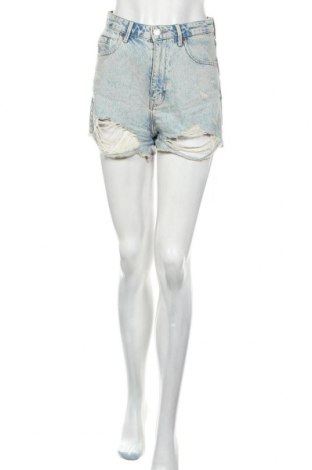 Pantaloni scurți de femei Zara, Mărime S, Culoare Albastru, Bumbac, Preț 118,42 Lei